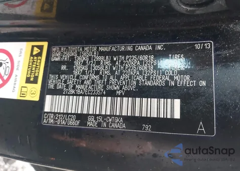 2014 Lexus Rx 350 from USA, damaged, VIN 2T2BK1BA7EC233574